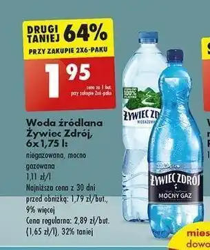 Biedronka Woda mocny gaz Żywiec Zdrój oferta