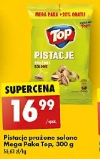 Biedronka Pistacje prażone solone Mega Paka Top, 300 g oferta