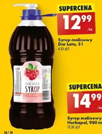 Biedronka Syrop malinowy Dar Lata, 3 l oferta