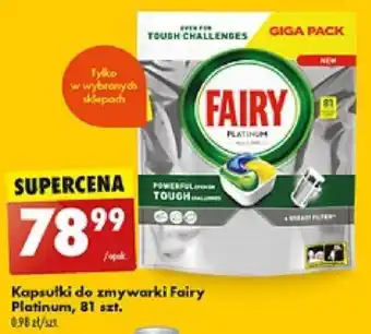 Biedronka Kapsułki do zmywarki Fairy Platinum, 81 szt. oferta