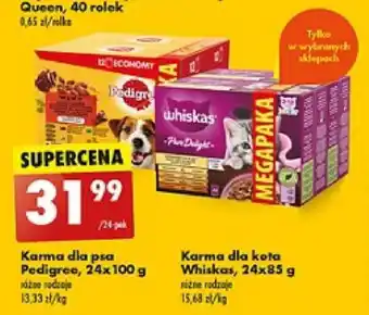 Biedronka Karma dla psa Pedigree, 24 x 100 g różne rodzaje oferta