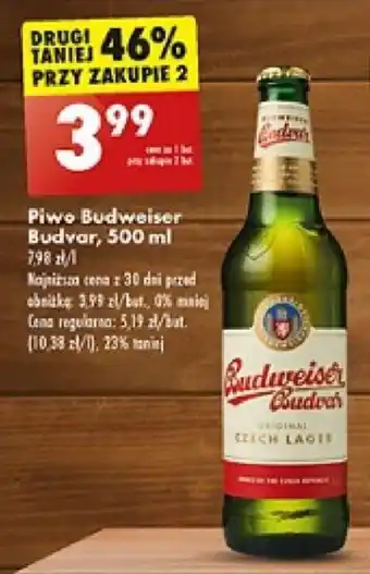 Biedronka Piwo Budweiser Budvar, 500 ml oferta