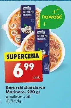 Biedronka Koreczki śledziowe z chili Marinero oferta