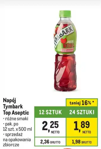 Makro Napój Tymbark Top Aseptic 500 ml oferta