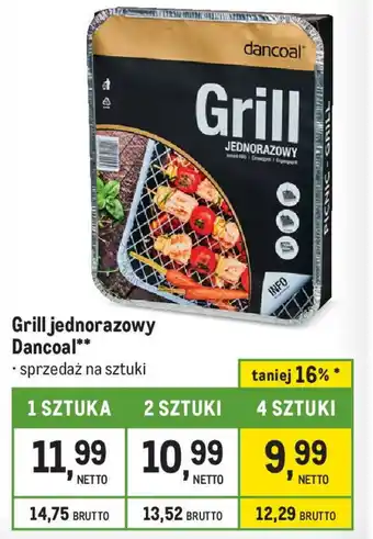 Makro Grill jednorazowy Dancoal oferta