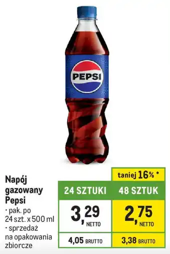 Makro Napój gazowany Pepsi 500 ml oferta