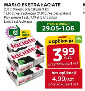 Stokrotka MASŁO EKSTRA ŁACIATE Mlekpol 200 g oferta