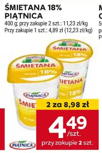 Stokrotka ŚMIETANA 18% PIĄTNICA 400 g oferta