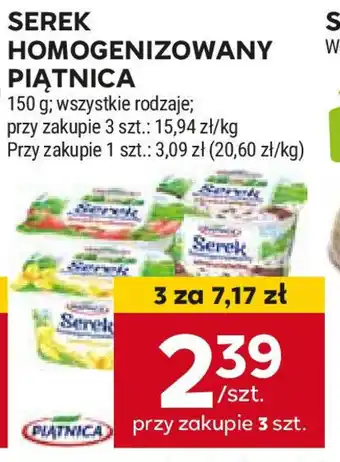 Stokrotka SEREK HOMOGENIZOWANY PIĄTNICA 150 g oferta