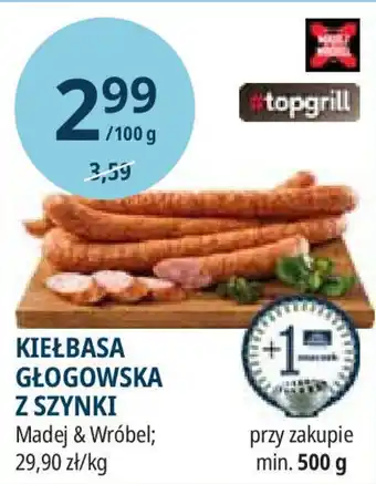 Stokrotka KIEŁBASA GŁOGOWSKA Z SZYNKI Madej & Wróbel 100 g oferta