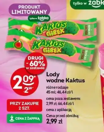 Żabka Lody wodne Kaktus 45 ml oferta
