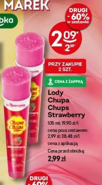 Żabka Lody Chupa Chups Strawberry 105 ml oferta