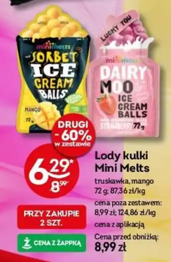 Żabka Lody kulki Mini Melts 72 g oferta