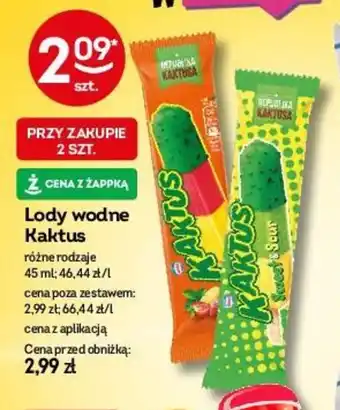 Żabka Lody wodne Kaktus 45 ml oferta