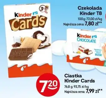 Żabka Ciastka Kinder Cards 76,8 g oferta