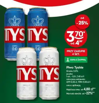 Żabka Piwo Tyskie 0,5 l oferta