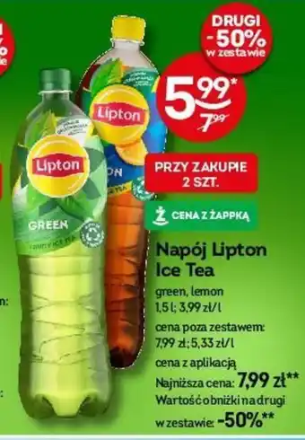 Żabka Napój Lipton Ice Tea 1,5 l oferta