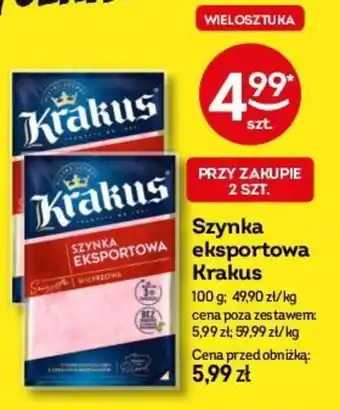 Żabka Szynka eksportowa Krakus 100 g oferta