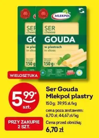 Żabka Ser Gouda Mlekpol plastry 150 g oferta