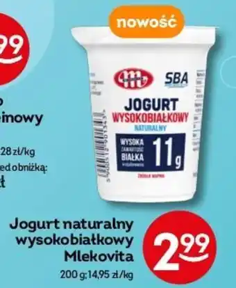 Żabka Jogurt naturalny wysokobiałkowy Mlekovita 200 g oferta