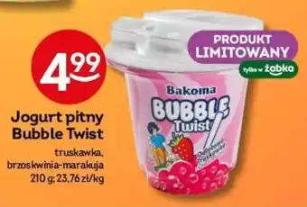 Żabka Jogurt pitny Bubble Twist 210 g oferta