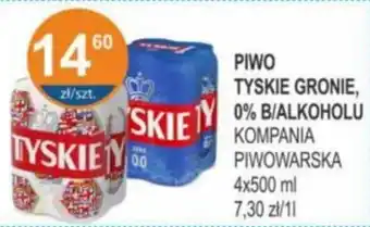 Rabat PIWO TYSKIE GRONIE, 0% B/ALKOHOLU 4 x 500 ml oferta