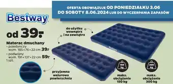 Netto Materac 2-osobowy wym. 191 x 137 22 cm Bestway oferta
