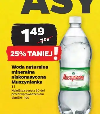 Netto Woda niskonasycona Muszynianka oferta