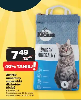 Netto Żwirek dla kota naturalny Kiciuś oferta