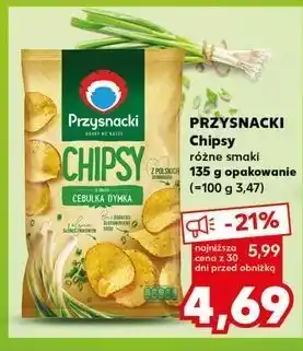 Kaufland Chipsy cebulka dymka Przysnacki oferta
