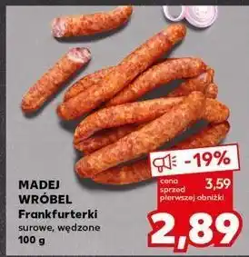 Kaufland Frankfuterki surowe wędzone Madej & Wróbel oferta