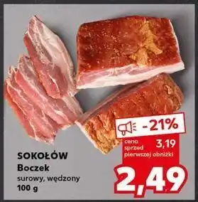 Kaufland Boczek surowy wędzony extra Sokołów oferta