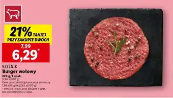 Lidl RZEŹNIK Burger wołowy 220g oferta