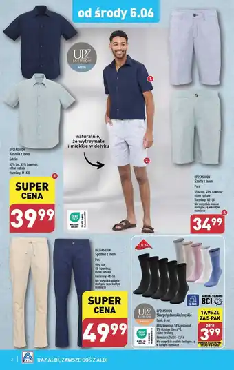 ALDI Koszula męska z lnem Up2Fashion oferta