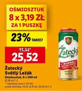 Lidl Žatecký Světlý Ležák 8 x 500 ml oferta