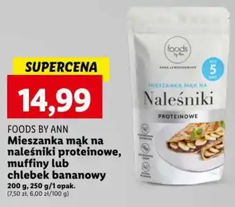 FOODS BY ANN Mieszanka mąk na naleśniki proteinowe, muffiny lub chlebek bananowy 200 g, 250 g