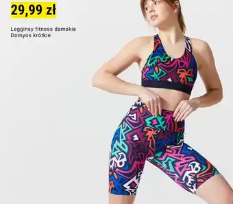 Decathlon Legginsy fitness damskie Domyos krótkie oferta