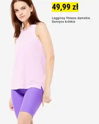 Decathlon Legginsy fitness damskie Domyos krótkie oferta