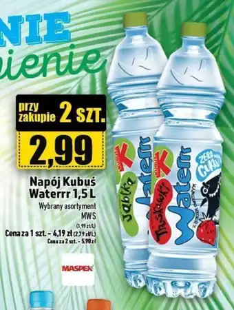 Topaz Napój Kubuś Waterrr 1,5 L oferta