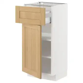 IKEA Metod / maximera Szafka stj szu/drzwi, biały/forsbacka dąb, 40x37 cm oferta