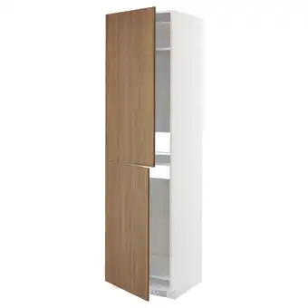 IKEA Metod Szaf wys n lod/zam, biały/tistorp imitacja brązowego orzecha, 60x60x220 cm oferta