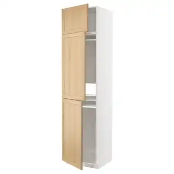 IKEA Metod Szaf wys lod/zamr/3drz, biały/forsbacka dąb, 60x60x240 cm oferta
