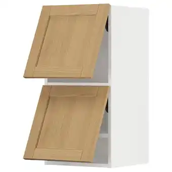 IKEA Metod Szafka pozioma 2 drzwi otw dotyk, biały/forsbacka dąb, 40x80 cm oferta