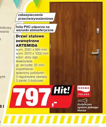 Drzwi zewnętrzne Folia