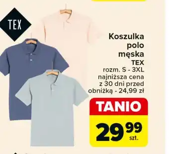 Carrefour Koszulka polo męska TEX oferta