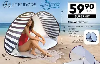 Biedronka Namiot plażowy 190 x 100 cm Utendors oferta