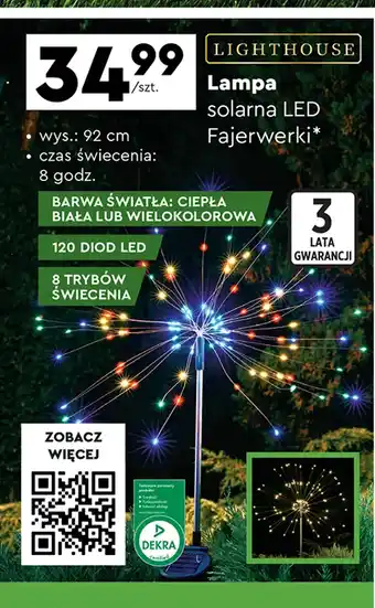 Biedronka Lampa solarna fajerwerki oferta