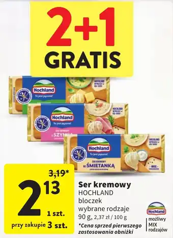 Intermarche Ser kremowy HOCHLAND 90g oferta