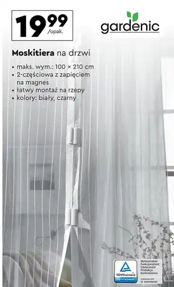 Biedronka Moskitiera na drzwi 100 x 210 cm biały Gardenic oferta