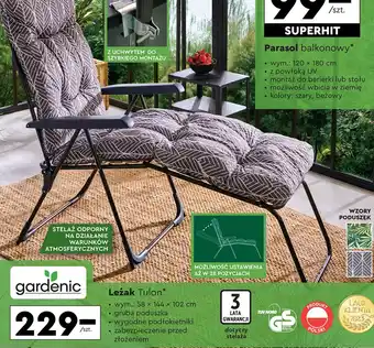 Biedronka Leżak tulon 58 x 144 102 cm Gardenic oferta